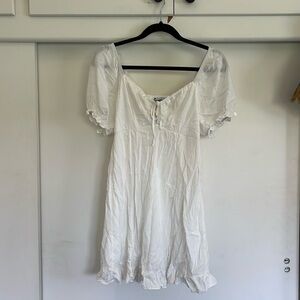 woman’s white sun dress